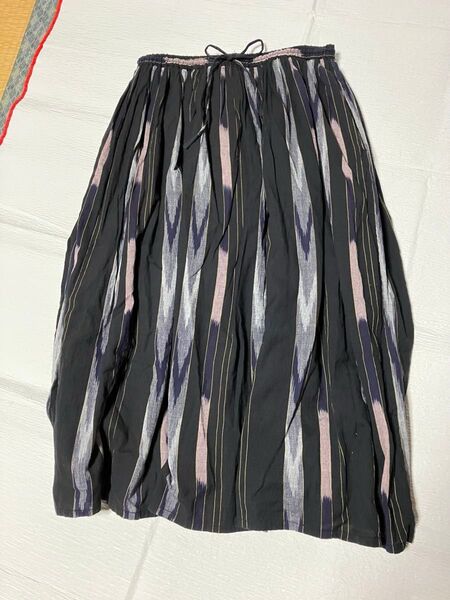 SOIL 木綿 ギャザースカート 美品 北欧暮らしの道具店お好きな方にも