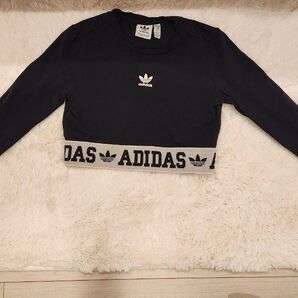adidas ショート丈 トップス レディース M 長袖