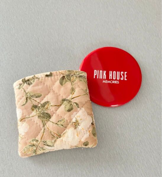 ピンクハウス PINKHOUSE コンパクトミラー 手鏡 ミニミラー ケース付き