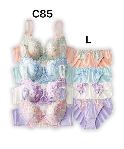 ニッセン ブラジャー ショーツ セット 下着 C85 L