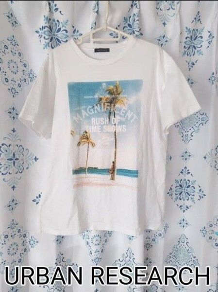 美品 アーバンリサーチ T シャツ L ホワイト カットソー URBAN RESEARCH