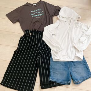 キッズ服セット Tシャツ・パーカー・パンツ ユニクロ 140 半袖