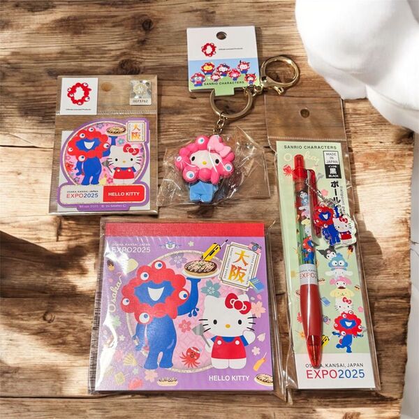 【新品未開封品】EXPO2025 ミャクミャク×サンリオ キティグッズ4点セット