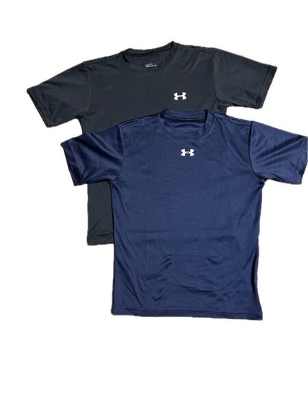 アンダーアーマー 半袖Tシャツ YMD 140 2枚セット ブラック ネイビー