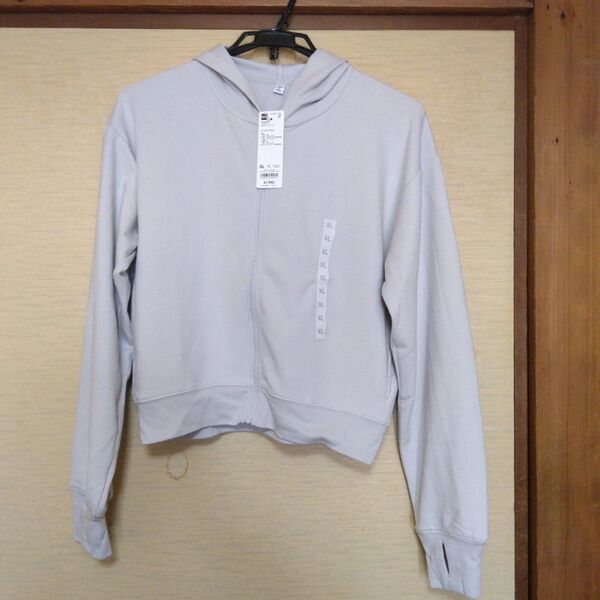 GU WOMEN UVカット フルジップパーカー XLサイズ/LIGHT GRAYカラー