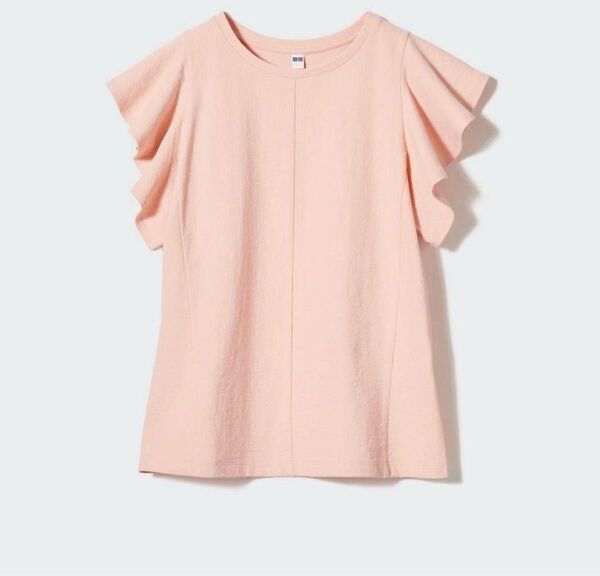 未使用 ユニクロ ラッフルスリーブTシャツ Sサイズ