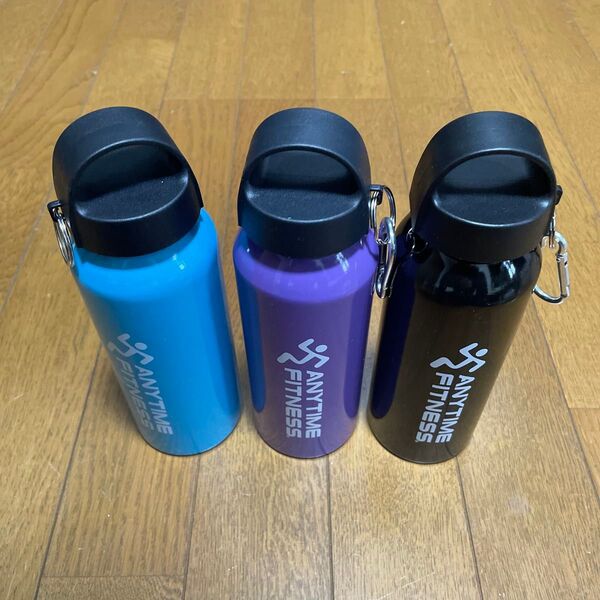 エニタイムフィットネス エニタイム 水素水ボトル ボトル アルミ缶 シェイカー 新品 未使用 ブラック 黒 水色 ブルー 紫 水