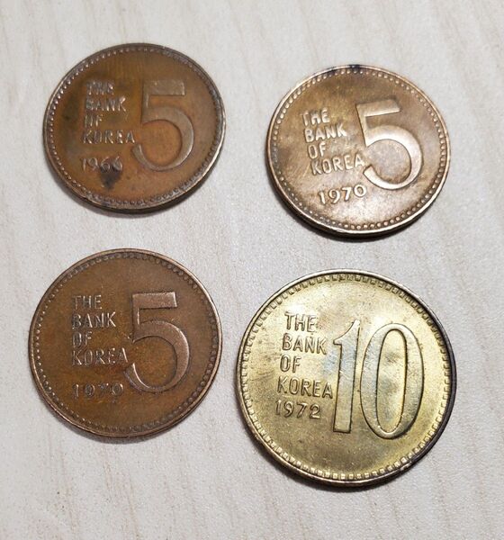韓国 旧硬貨 10ウォン 古銭 コイン レア 全部セット アンティーク コレクション 外国コイン