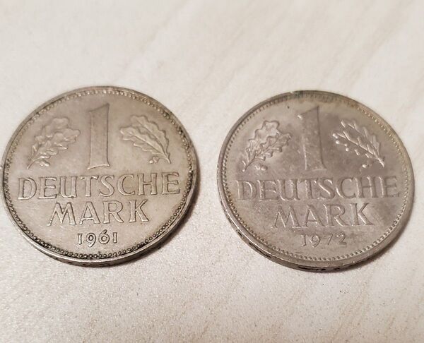 ドイツ連邦共和国 1マルク コイン 硬貨 アンティーク コレクション 2枚