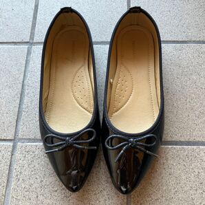 allumer フラットシューズ ブラック 22.5