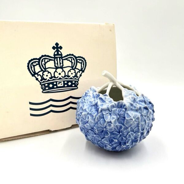 ロイヤルコペンハーゲン 紫陽花 花瓶 フラワーベース 陶器 花器 箱付き