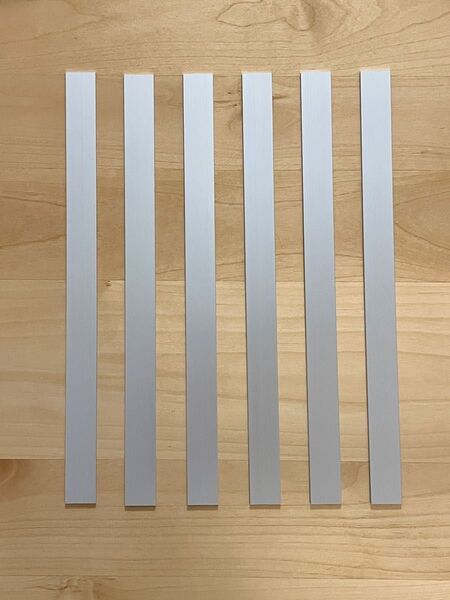 アルミ板 DIY 長さ35.5cm×幅2.5cm×厚さ2mm 重さ45.5g 6本セット 未使用品