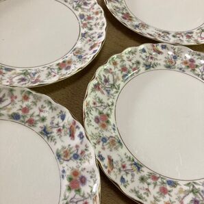 最終価格】ケーキ皿 4枚セット 花柄 小鳥