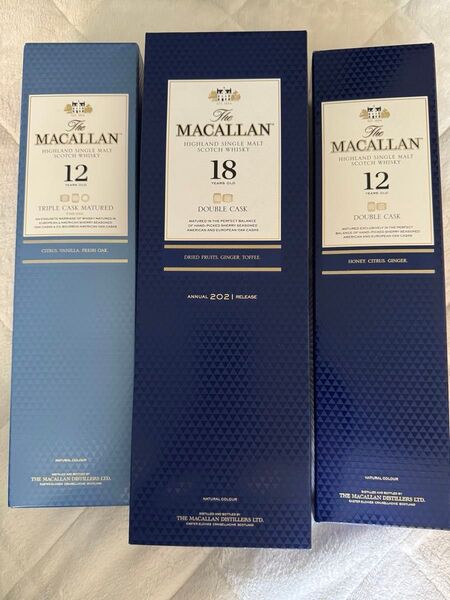 ザ・マッカランMACALLAN18年1本と12年2本セット 箱付