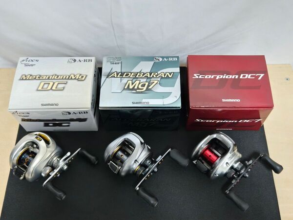 バス釣り引退 シマノ 08メタニウムMGDC 09アルデバランMG7 11スコーピオンDC7まとめ売り