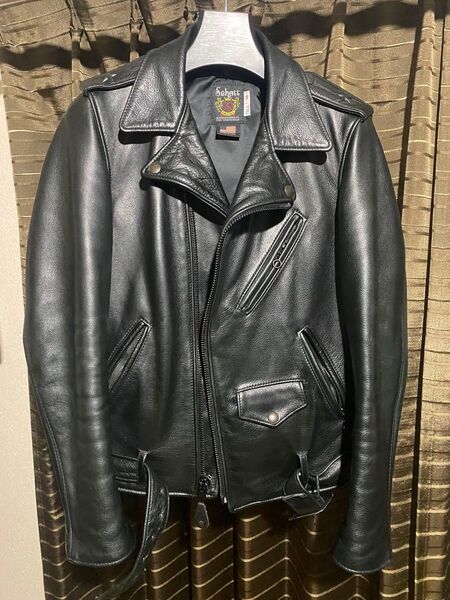 Schott 513USTブラック ダブルライダース 36 希少品 ワンスター