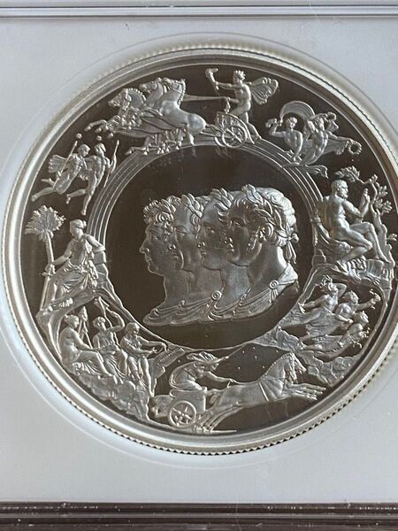 2024 英国 チャールズ3世 ワーテルロー勲章 5ポンド銀貨 2オンス プルーフ NGC PF 70 UC FR 最高鑑定 箱付