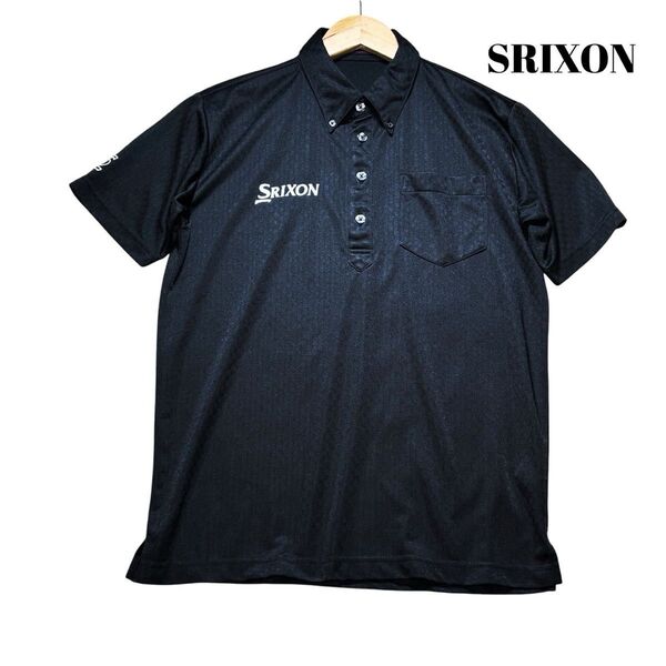 SRIXON スリクソン ゴルフウェア 半袖 ポロシャツ ブラック 黒 速乾 メッシュ Mサイズ