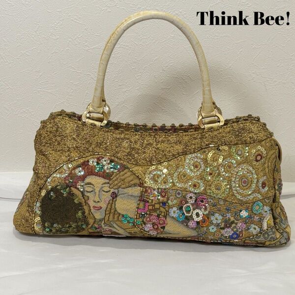 【極美品】Think Bee! シンクビー ゴールデンクリムト ハンドバッグ トート お出かけ デート