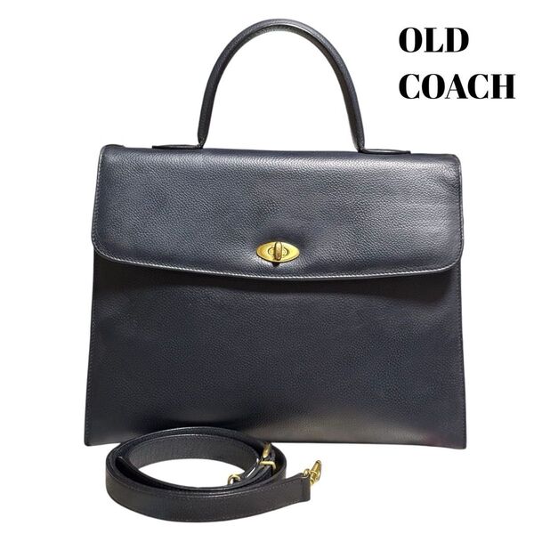 OLD COACH オールドコーチ ショルダーバッグ ハンドバッグ 2way レザー ネイビー 紺色 マディソン 4414