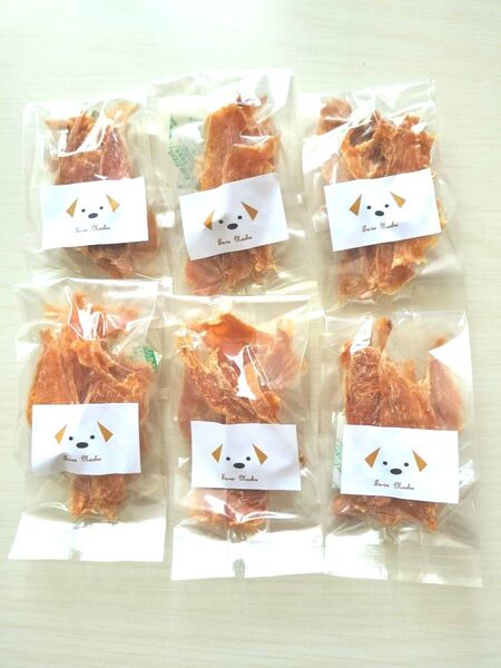 犬おやつ無添加 とり肉ジャーキー6個セット
