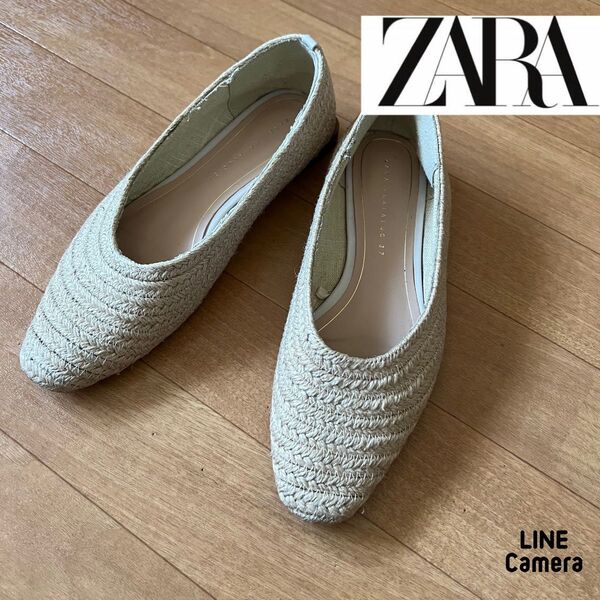 ZARA フラットシューズ スリッポン 37