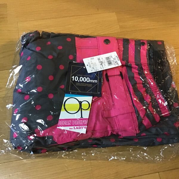 OP レディース スノーボードパンツ ピンク×ドット柄 未使用