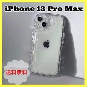 iPhone13ProMax iPhoneケース うねうね クリア 透明 ウェーブ 韓国 クリアスマホケース