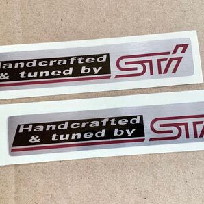 STiステッカー★ Handcrafted & tuned by STI 2枚レヴォーグ BRZ XV WRX 高耐久シート使用