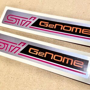 ★ STi Genome ステッカー2枚 高耐久シート レガシィ インプレッサ WRX BRZ XVフォレスター アウトバック他