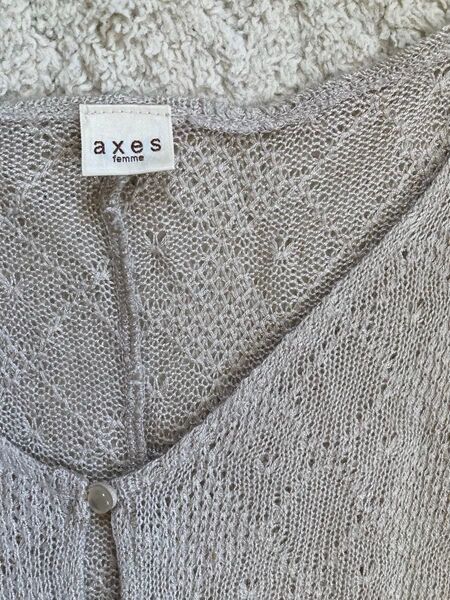 axes ニット トップス オフショルダー 重ね着