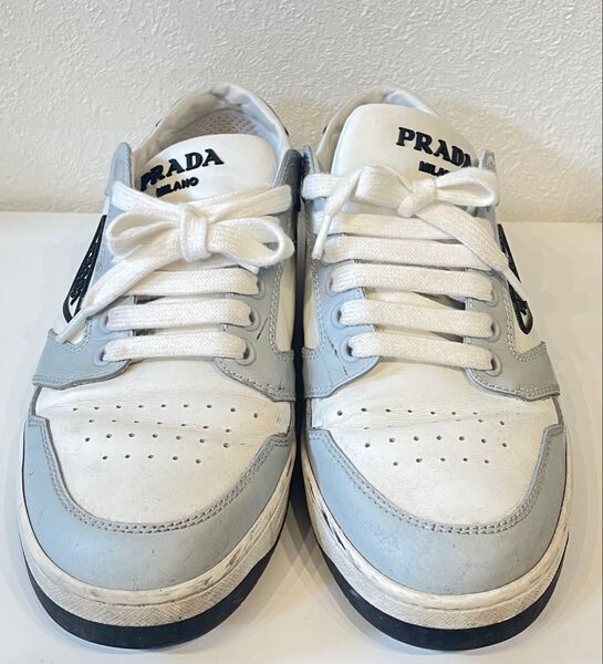 PRADA プラダ スニーカー ローカット ホワイト ライトブルー