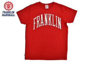 S-8723* free shipping * beautiful goods *FRANKLIN MARSHALL Frank Lynn Marshall * Italy made red red color big print short sleeves T-shirt M