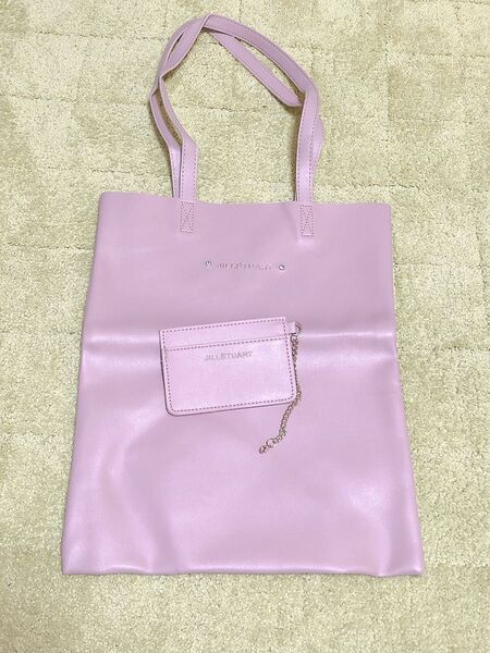 JILLSTUART レザー調トートバッグ&パスケース ピンク