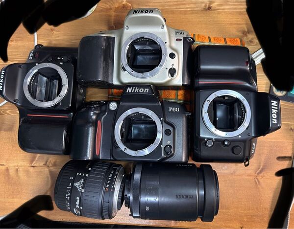 Nikon ニコン フィルムカメラ F50 F60 F70 4点レンズ2点 まとめ 動作品