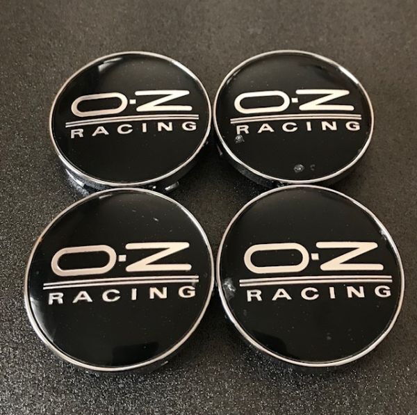 OZ ホイールキャップ センターキャップ ハブキャップ ブラック silver 60mm 4個セット