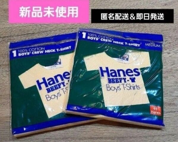 【新品未使用】 ヘインズ ビーフィーボーイズ 無地半袖Tシャツ 2枚セット