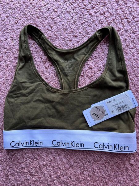Calvin Kleinブラレットブラジャーオリーブ カーキ F3785-702