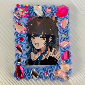 【青・ピンク】B8硬質カードケース トレカケース デコ