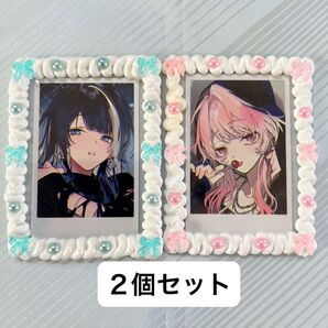【ピンク・ブルー】B8硬質カードケース トレカケース デコ