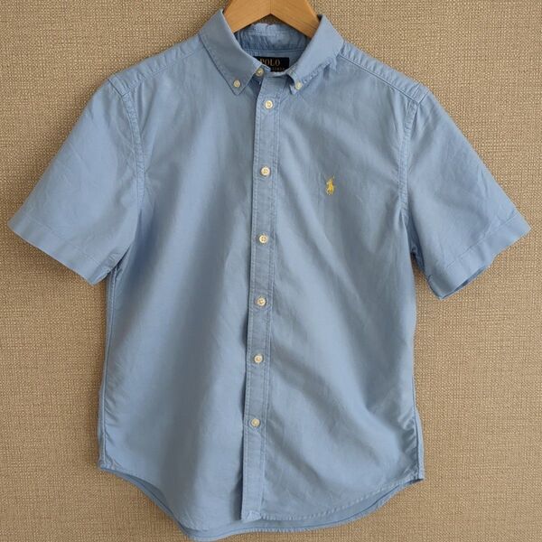 極美品【 ラルフローレン】 RALPH LAUREN ボタンダウン 半袖シャツ レディースМ相当サイズ