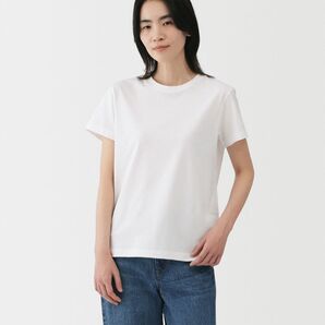 無印良品 無地Tシャツ 短丈 Lサイズ ホワイト