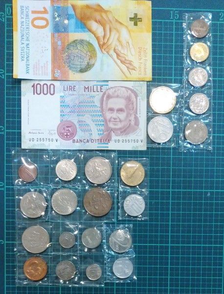 外国硬貨紙幣セット スイス周辺