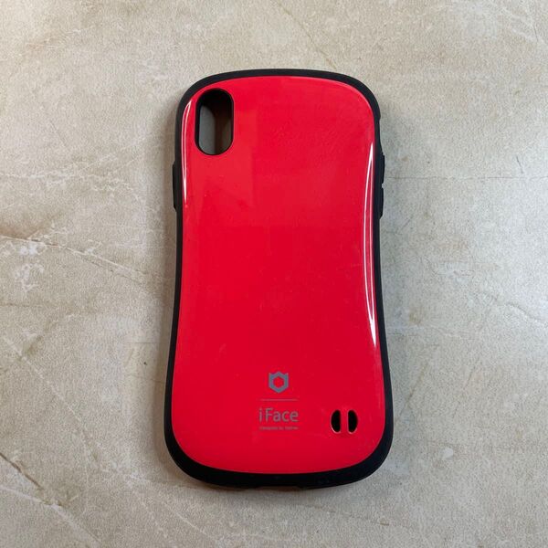 【美品】iFace iPhoneXS/X レッド スマホケース 正規品