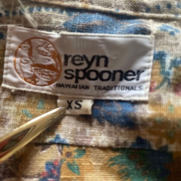90’S. Reyn Spooner レインスプーナー 金タグ乳首タグ XS