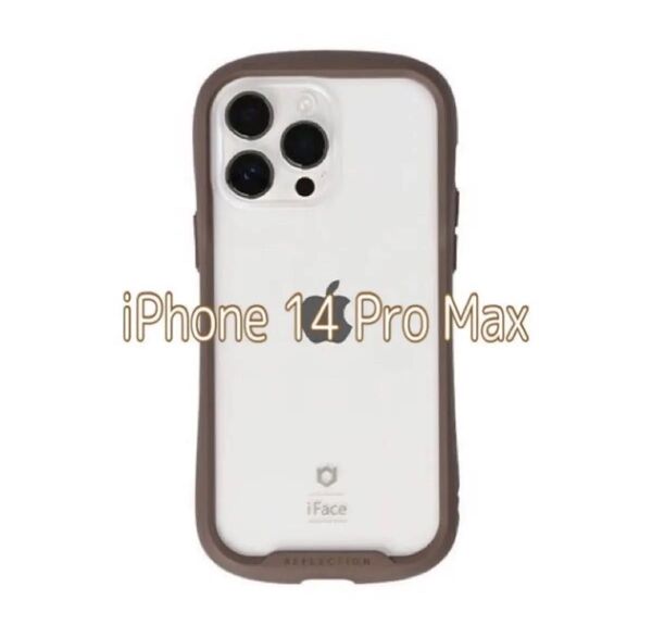 iFace Reflection iPhone 14 Pro Max ケース クリア 強化ガラス (ブラウン)
