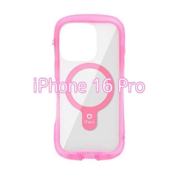 iFace MagSafe 対応 Reflection Neo iPhone 16 Pro ケース クリア (クリアピンク)