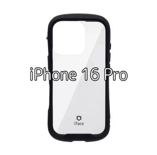 iFace Reflection iPhone 16 Pro ケース クリア 強化ガラス(ブラック)