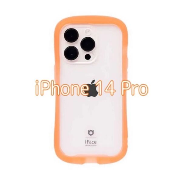 iFace Reflection Neo iPhone 14 Pro ケース クリア 強化ガラス (クリアオレンジ)