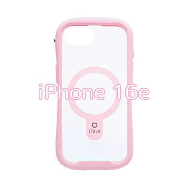 iFace Reflection iPhone 16e ケース MagSynq クリア 強化ガラス(サクラピンク)